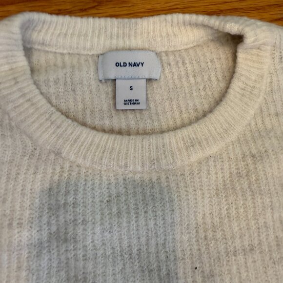 Old Navy Crew Neck Long Sleeve Light Marled Sweater with Split Hem - Picture 3 of 7